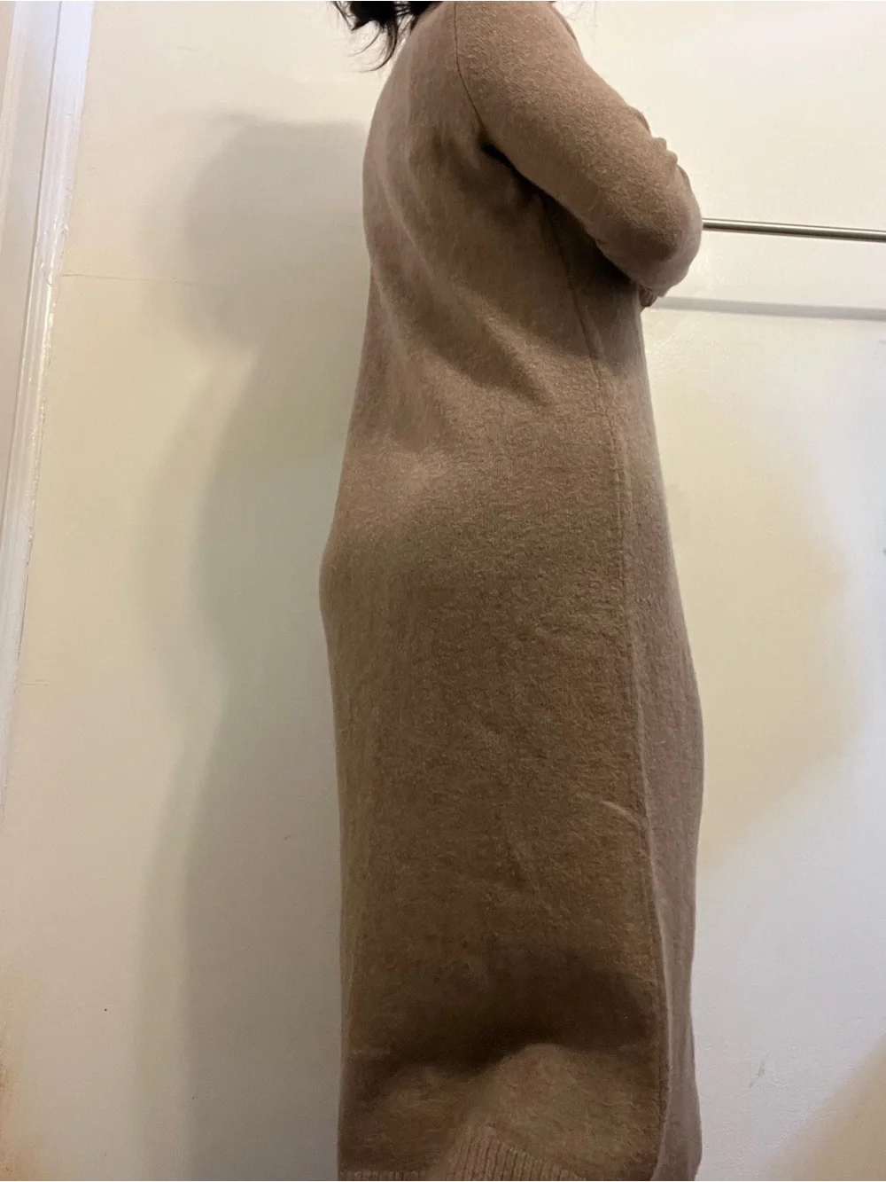JY26 J. Crew Midi Sweater Dress in Extra Soft Brown